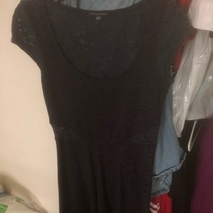 navy blue slim fit skater dress